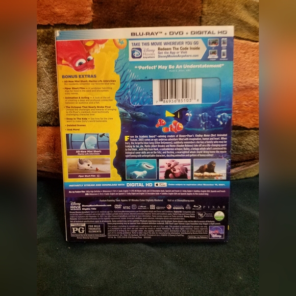 Finding Dory Blu ray - Picture 2 of 2